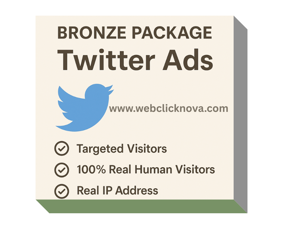 BRONZE PACKAGE – Twitter Ads (1,500 Visitors)
