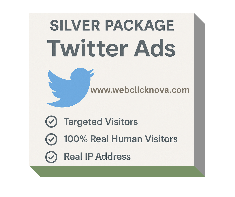 SILVER PACKAGE – Twitter Ads (5,000 Visitors)