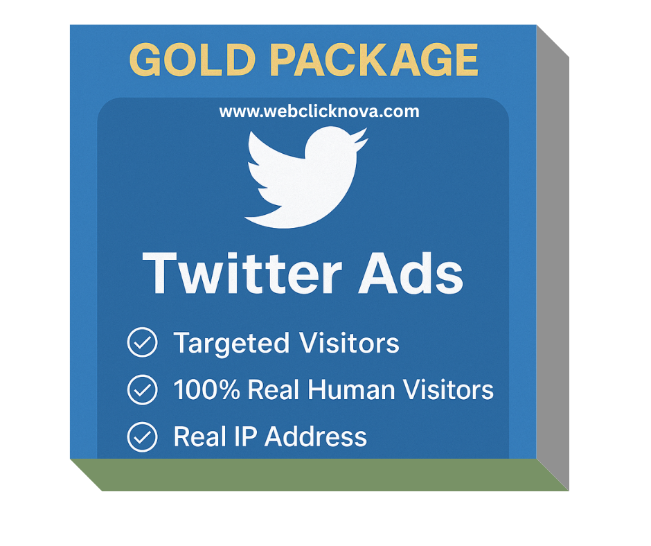 GOLD PACKAGE – Twitter Ads (10,000 Visitors)